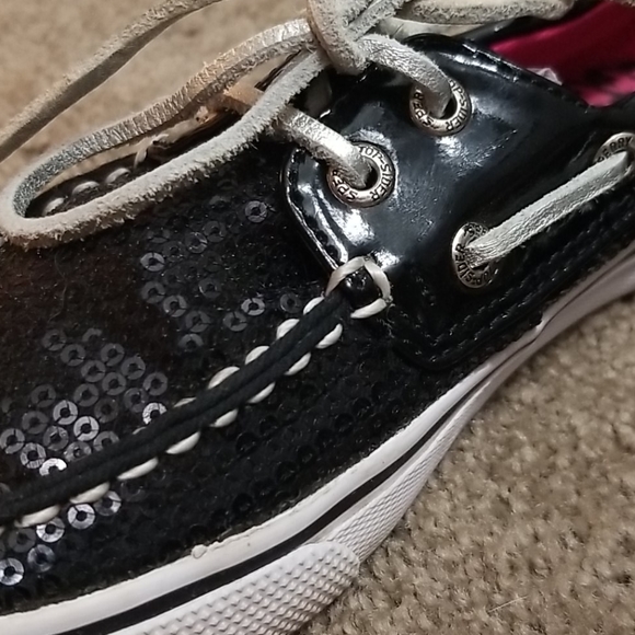 Sequin Lace Up Sperry - Picture 3 of 3
